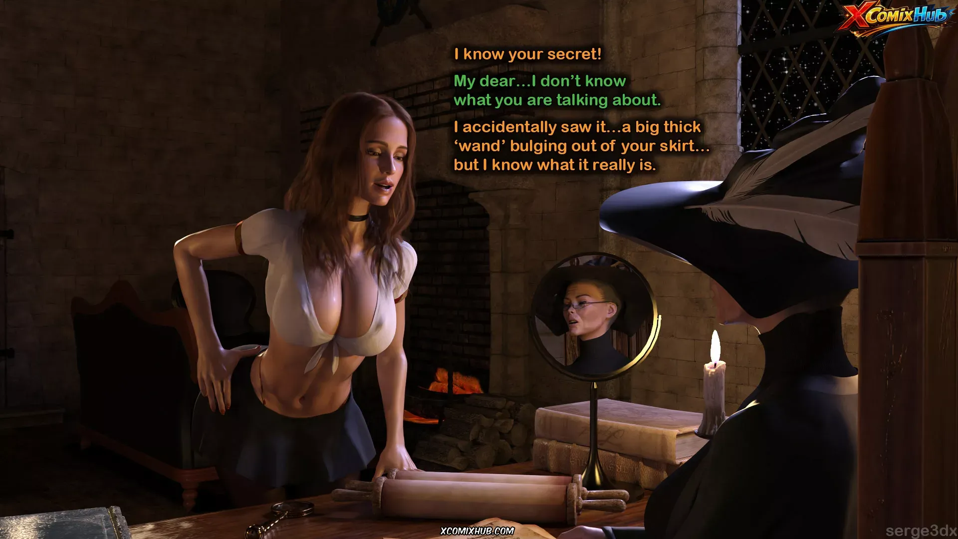 Hermione Granger And The Professor's Wand Serge3dx 002 Comic Page 2